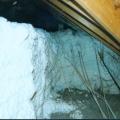 Spray foam insulation used for raised ceiling duct chase.   