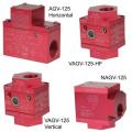  These State of California-approved seismic gas shutoff valves (also known as earthquake valves) are installed on the fuel line from the meter to the home to stop the flow of natural gas if the sensor detects ground movement above about 5.4 (Richter)