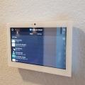 Example of a touchscreen control interface that allows a resident to adjust the lighting and integrate other home technologies, such as a security system or sound system