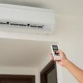 Ductless indoor units like this one are controlled individually by handheld remote controllers.