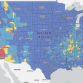 The national risk of earthquake as of 2023.