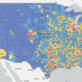 The national risk of tornados in the United States as of 2023.
