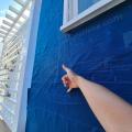 Wrong - Self-adhered house wrap is underlapped instead of overlapped which will allow rain water to get behind house wrap.