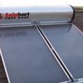 Rooftop portion of thermosiphon solar hot water system