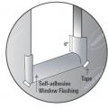 Install self-adhesive sill flashing