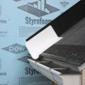 Step 2. Install shingle starter strip then kick-out diverter as first piece of step flashing.