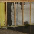 Moisture infiltration in below-grade wall