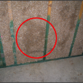 Wet-applied insulation that is still drying.