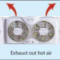 Double fan window units can have multiple operational modes; most often outdoor air will be brought in at night when outdoor conditions are cooler