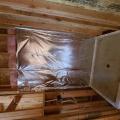 Wrong –Best practice solid air barrier material was not used behind the shower surround.