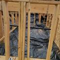 Wrong – The stud was cut too long then not installed plumb and level. 