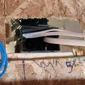 Wrong – Wiring holes in OSB were cut much larger than needed.