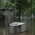 Wrong – The HVAC compressor was not adequately secured to an elevated platform and was washed away. 
