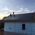 The 6 kW of solar panels consists of a solar shingle product that is similar in size to asphalt shingles and is integrated into the roof to provide most of the home’s power needs. 