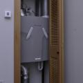 The energy recovery ventilator operates continuously to provide clean fresh air throughout the home.