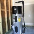 The heat pump water heater provides efficient hot water.