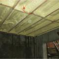 Right - The ceiling above the garage is air-sealed and insulated with spray foam.
