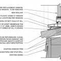 Example sill detail of insert replacement window