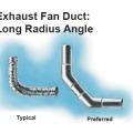 Exhaust pipe should be made of smooth, rigid duct and any bends should be gradual, not sharp