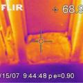 Infrared image of a rim joist
