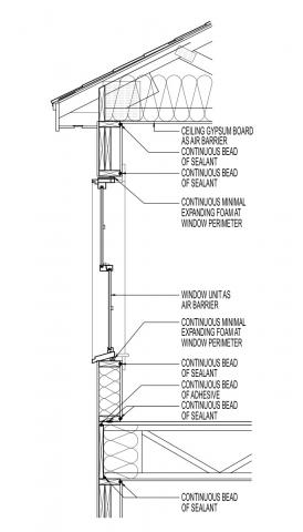 Conceptual air sealing strategy - upper wall section