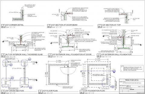 FEMA P-320 Safe Room Design ICF Plans and Details