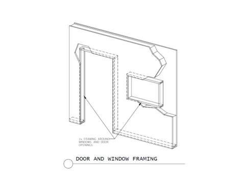 SIP panel door and wall framing
