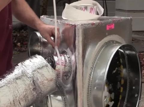 Apply a nylon tie on top of the tape.