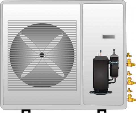 Ductless heat pump’s digitally controlled inverter compressor 