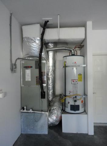 It is not recommended to install HVAC systems in enclosed attached garages. However, when HVAC systems are installed in enclosed garages, they must comply with ASHRAE 62.2 duct leakage thresholds.