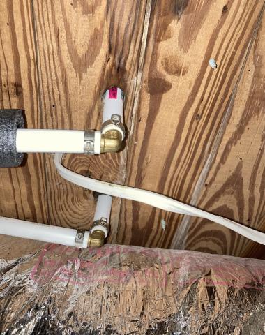 Plumbing pipes often penetrate the subfloor close to where the plumbing fixture is located 