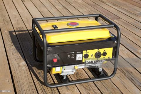 Portable gasoline-powered generators like this one can power smaller emergency cooling and refrigeration loads 