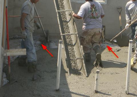 Pouring the slab