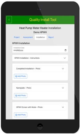 The PNNL Quality Install Tool simplifies and standardizes the documentation of HVAC installations and efficiency upgrades through photo-based prompts