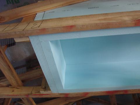 Ducts running parallel to trusses have limited width due to truss spacing