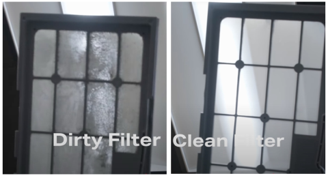 The lint filter on a heat pump dryer should be deep cleaned every 30 to 40 cycles by rinsing under warm water and scrubbing with a soft brush to remove lint and fabric softener residue.