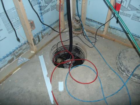 Install the sump pump