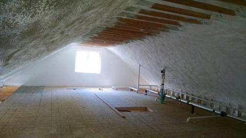 This Attic Is Insulated To R 64 With A Hybrid Application Of