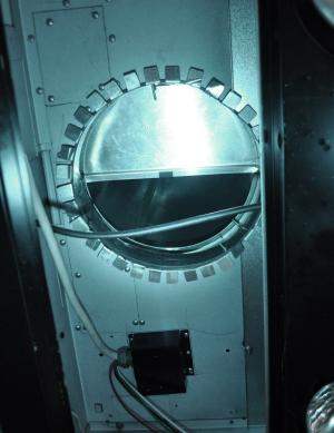 Right – This kitchen exhaust fan has a damper to prevent outside air from entering when the fan is not operating