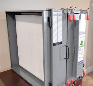 The home is equipped with an advanced filtration system capable of removing 99.7% of contaminants from the indoor air.