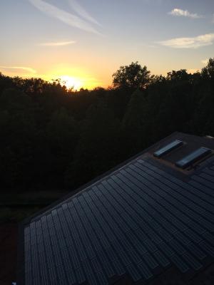 Power production from the Integrated solar shingles helps cut electric bills to $71 a month for this home in North Carolina.