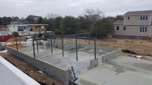 Right – Because this home is in a coastal location that may flood the crawlspace is vented and the home is constructed on metal piers.