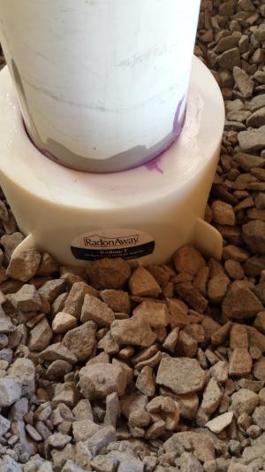 Right – A radon pipe provides a path for radon to vent to the roof rather than seeping into the home.
