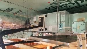 Right – An insulated space is provided in the home’s attic to house the HVAC equipment.