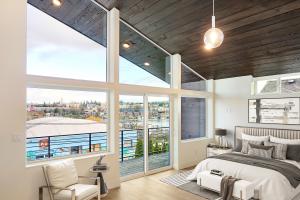 Right - Triple-pane windows let in light and views while minimizing heat loss in winter and unwanted solar heat gain in summer.