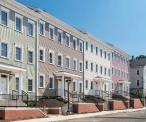 These townhomes built by Haynes Construction in Meriden, Connecticut, achieved certification to both the U.S. Department of Energy’s Zero Energy Ready Home Program and the Passive House Institute U.S. and were funded as affordable housing.