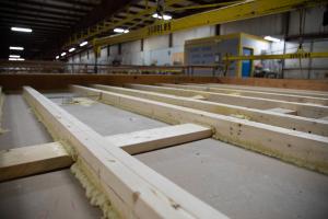 Right – Joists between floors are air sealed to the ceiling drywall with canned spray foam along each joist-to-drywall-seam.