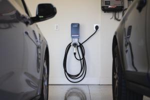 This home is equipped with two electric vehicle chargers conveniently located in the garage.