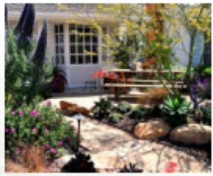 Stone mulch provides a pervious walking surface while retaining moisture and minimizing erosion.