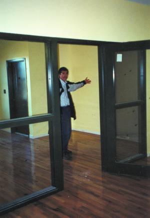 Elevator shafts in multistory buildings are isolated from corridors by using “vestibules” or air-sealed entryways that provide a secondary air barrier when elevator doors are opened